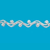 Strassz szalag - SILVER